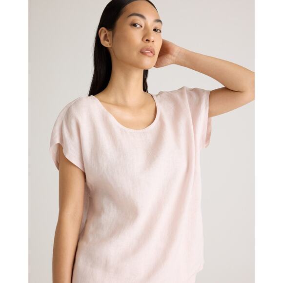 Quince 100% European Linen Pajama Set Pale Pink 2-Piece PJ Lot Women's Size XS - Picture 8 of 16